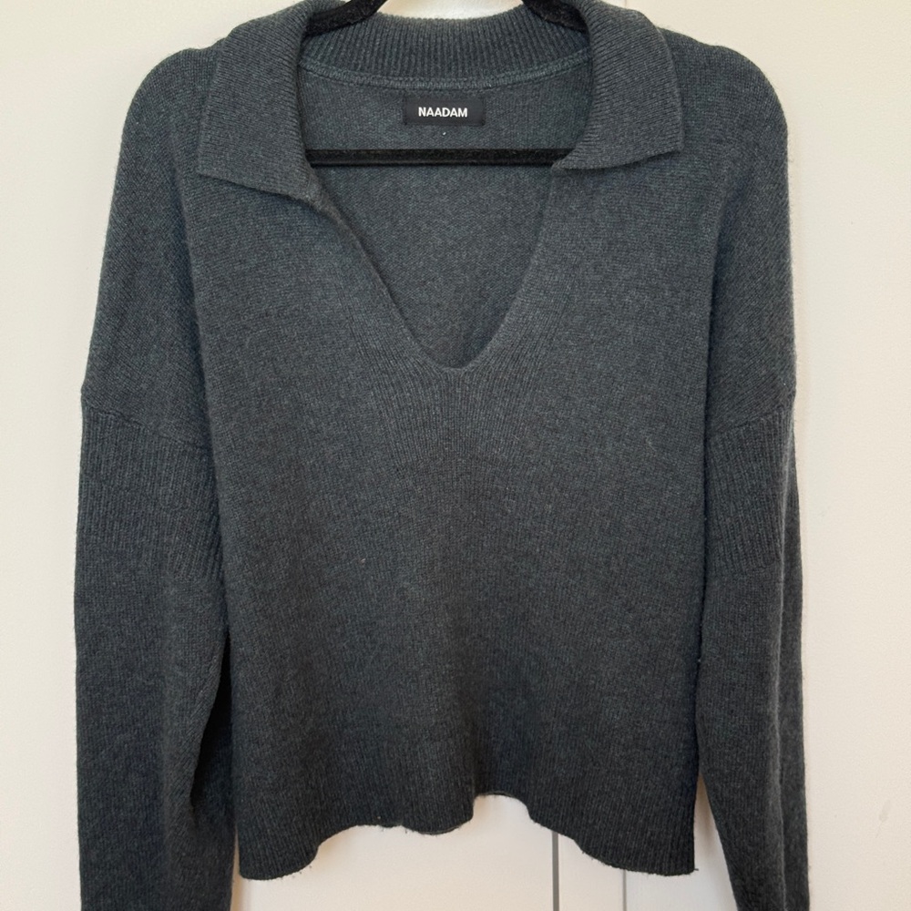 Naadam Open Neck Polo - Forest Green